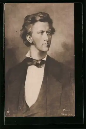 AK Portrait von Frederic Chopin, Komponist