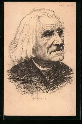 AK Portrait von Franz Liszt, Komponist