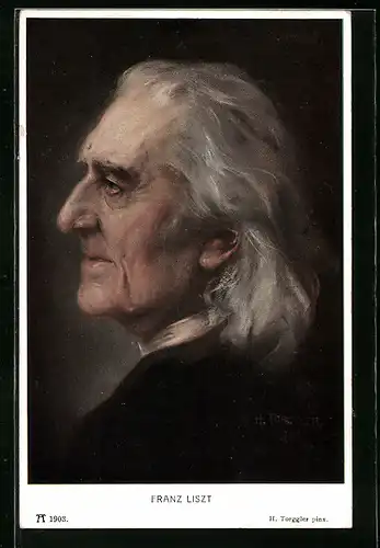 AK Portrait von Franz Liszt, Komponist