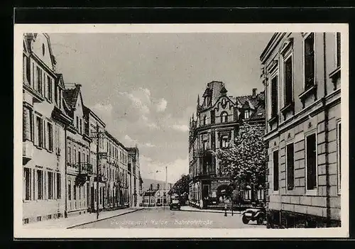 AK Colditz a. d. Mulde, Partie der Bahnhofstrasse