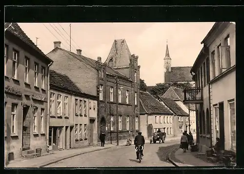 AK Tessin, Kulturhaus Recknitztal und Postamt in der Kirchenstrasse