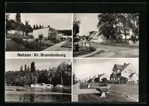 AK Netzen, Bungalowsiedlung, Mühlenstrasse, Partie am Netzener See, Lehniner Strasse