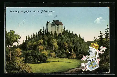 AK Waldburg, Ansicht im Anfang des 18. Jahrhunderts