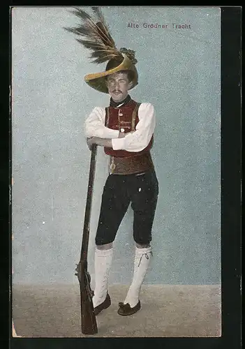 AK Schütze in alter Grödner Tracht