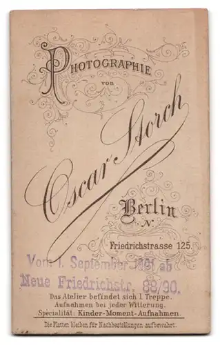 Fotografie Oscar Storch, Berlin N., Friedrichstr. 125, Schöne Dame mit Hochsteckfrisur