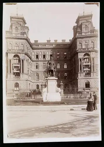 Fotografie Brück & Sohn Meissen, Ansicht Budapest, Gabriel Bethlen Denkmal
