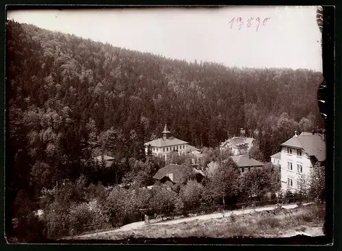 Fotografie Brück & Sohn Meissen, Ansicht Kipsdorf i. Erzg., Blick auf das Hotel Fürstenhof mit seinen Dependancen