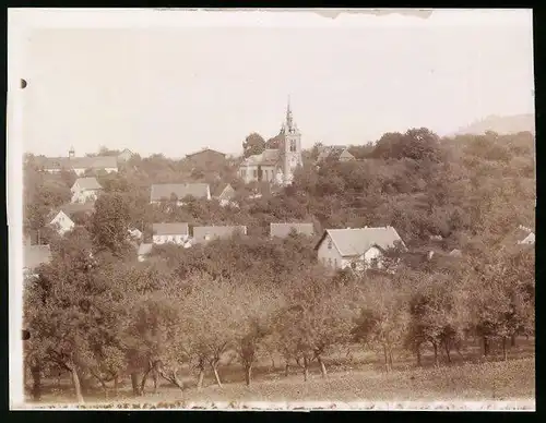 Fotografie Brück & Sohn Meissen, Ansicht Constappel, Blick nach dem Ort mit der Kirche