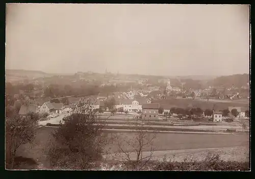 Fotografie Brück & Sohn Meissen, Ansicht Waldenburg i. S., Blick auf die Stadt mit Schneiders Restaurant