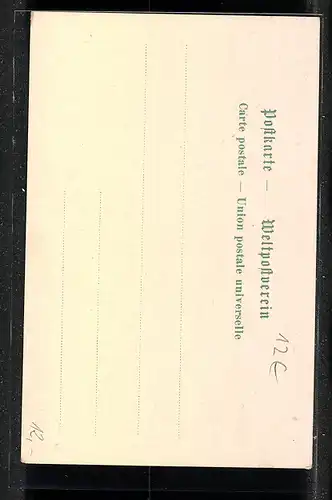Lithographie Türkei, Verzierungen mit arabischer Kalligraphie und Ananas