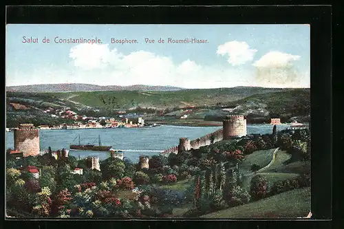 AK Constantinople, Bosphore, Vue de Rouméli-Hissar