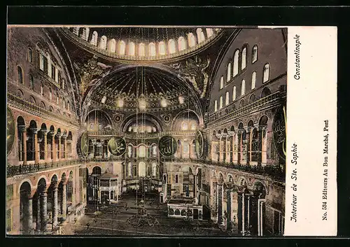 AK Constantinople, Interieur de Ste. Sophie