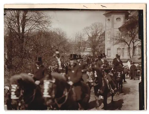 Fotografie Brück & Sohn Meissen, Ansicht Panschwitz, Prozessions Osterreiten am Kloster St. Marienstern