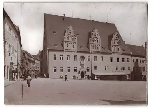 Fotografie Brück & Sohn Meissen, Ansicht Meissen i. Sa., Blick auf das Rathaus mit Ratskeller
