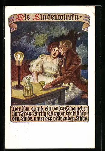 Künstler-AK Karl Alex Wilke: Die Lindenwirtin