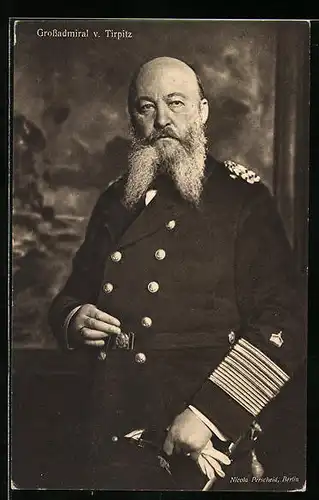 AK Portrait des Grossadmirals v. Tirpitz