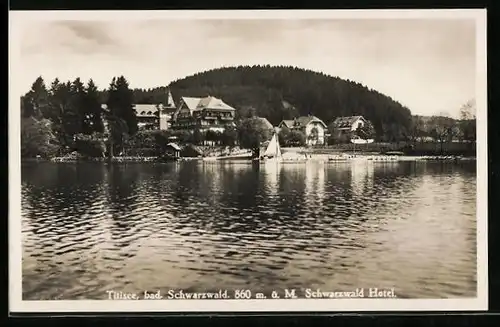 AK Titisee, Panorama mit Schwarzwald-Hotel