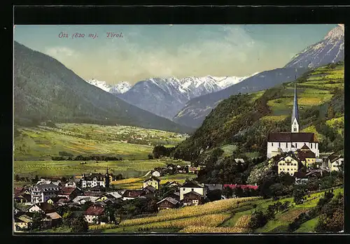 AK Ötz, Totalansicht, Kirche