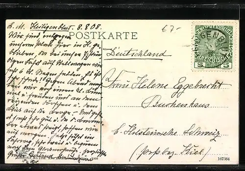 Künstler-AK Dölsach, Totalansicht mit Unholden