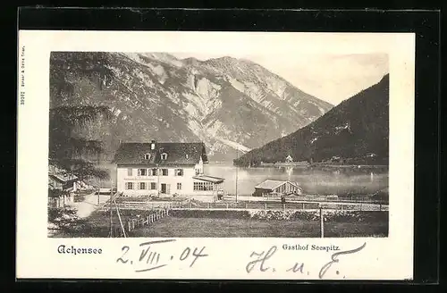 AK Maurach, Gasthof Seespitz am Achensee