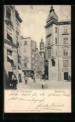 AK Innsbruck, Ecke der Riebachgasse