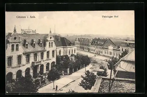 AK Güsten i. Anh. Gasthaus Thüringer Hof, Bes. H. Vondran