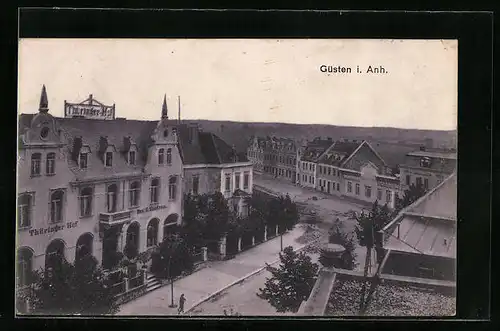 AK Güsten i. Anh. Gasthaus Thüringer Hof, Bes. H. Vondran