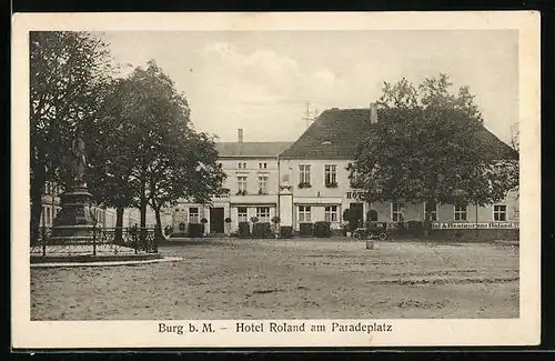 AK Burg, Hotel Roland am Paradeplatz, Inh. Walter Raabe