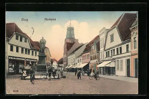 AK Burg, Geschäfte am Marktplatz