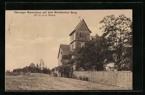 AK Elleben, Gasthof Riechheimer Berg, Thüringer Bauernhaus