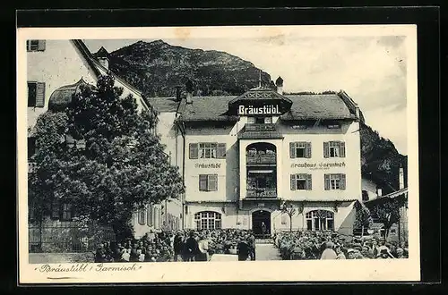 AK Garmisch, Gasthaus Bräustübl