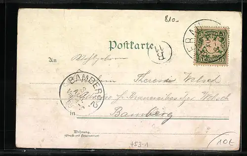 Vorläufer-Lithographie Badersee, Totalansicht, Badersee mit Zugspitze, 1895