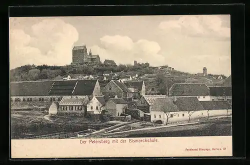 AK Bitterfeld, Der Petersberg mit der Bismarcksäule