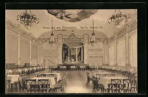 AK Berlin, Gasthaus Pharussäle in der Müllerstr. 142, Titanen-Saal