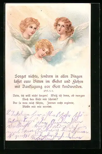 AK Engel im Himmel, Sorget nichts...