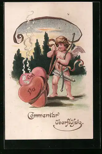 AK Amor mit Herzen Ich und Du, Commentar überflüssig