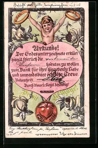 AK Durch Amor`s Siegel bestätigt, Hochzeit