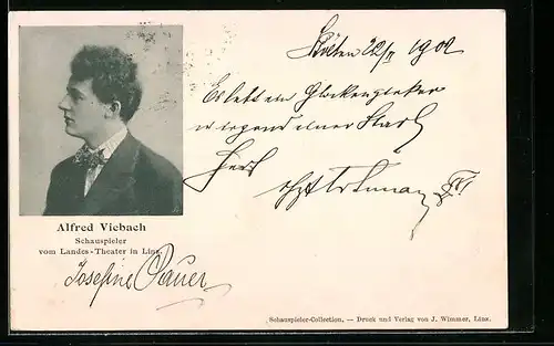 AK Schauspieler Alfred Viebach im Profil