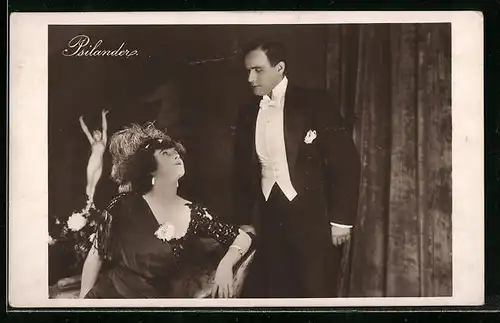 AK Schauspieler Psilander schaut einer Frau in die Augen