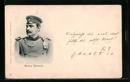 AK Schauspieler Georg Reimers in Uniform