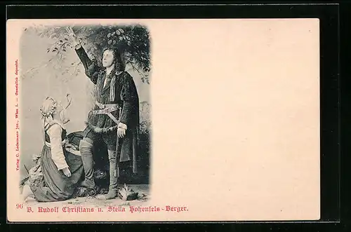 AK Schauspieler B. Rudolf Christians und Stella Hohenfels-Berger