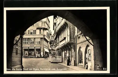 AK Linz, Durchblick zum Burgplatz