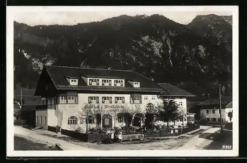 AK Bayrischzell, Gasthof Wendelstein mit Strasse