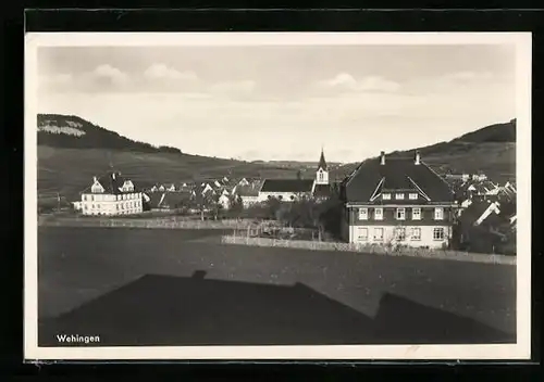 AK Wehingen, Ortspartie mit Kirche