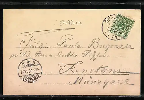 AK Reichenau-Niederzell, Ortsansicht mit Kirche