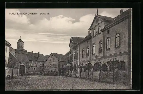 AK Kaltennordheim, Altmarkt mit Rathaus