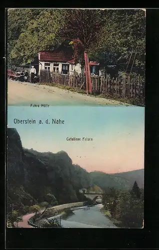AK Oberstein a. d. Nahe, Fuhrs Hütte und Gefallene Felsen