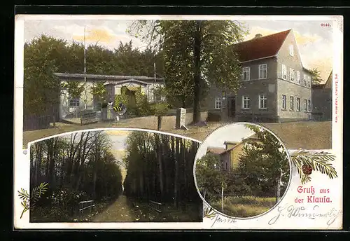 AK Klausa, Gasthaus mit Veranda, Logierhaus