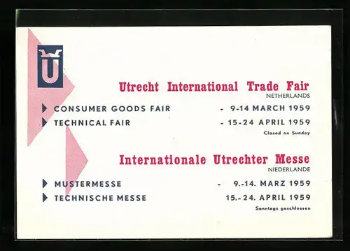 AK Utrecht, Internationale Trade Fair 1959