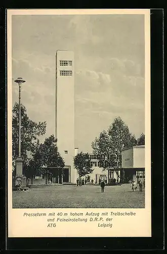 AK Dresden, Jahresschau deutscher Arbeit 1927, Der sprechende Turm